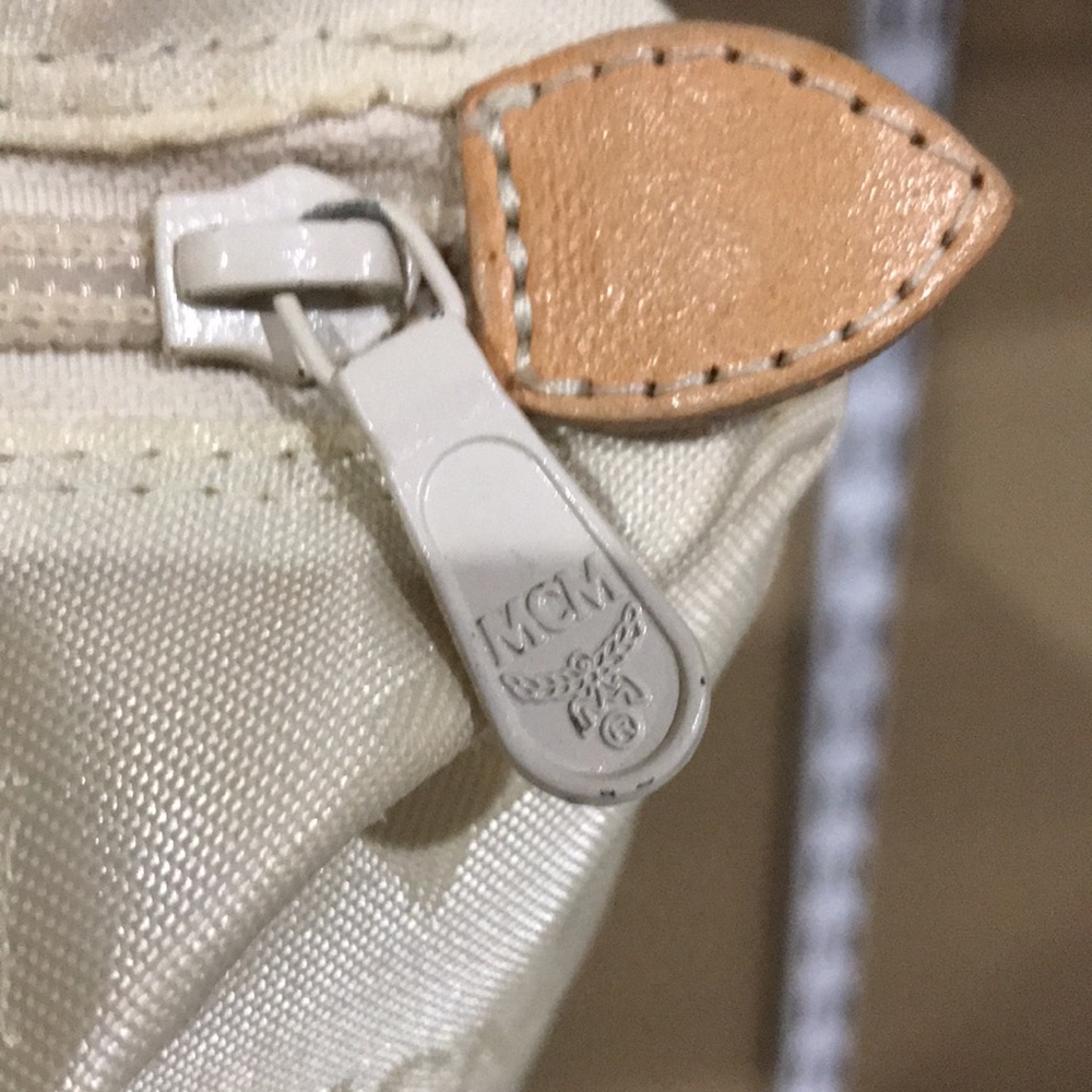 MCM Vintage Leather Trimmed Satchel - Picture 10 of 15